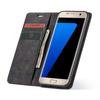 CASEME case for Samsung Galaxy S7 Edge, Leather Wallet Case, black