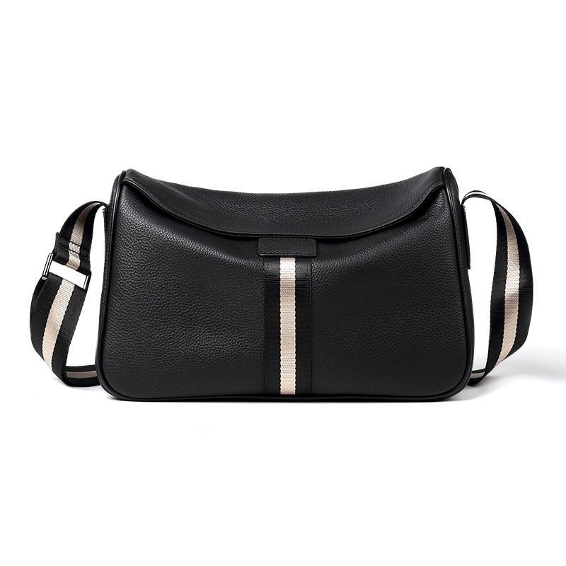 New Leather Men s Layered Cowhide Crossbody Bag Casual Shoulder Trendy Sports Backpack 31x10x19