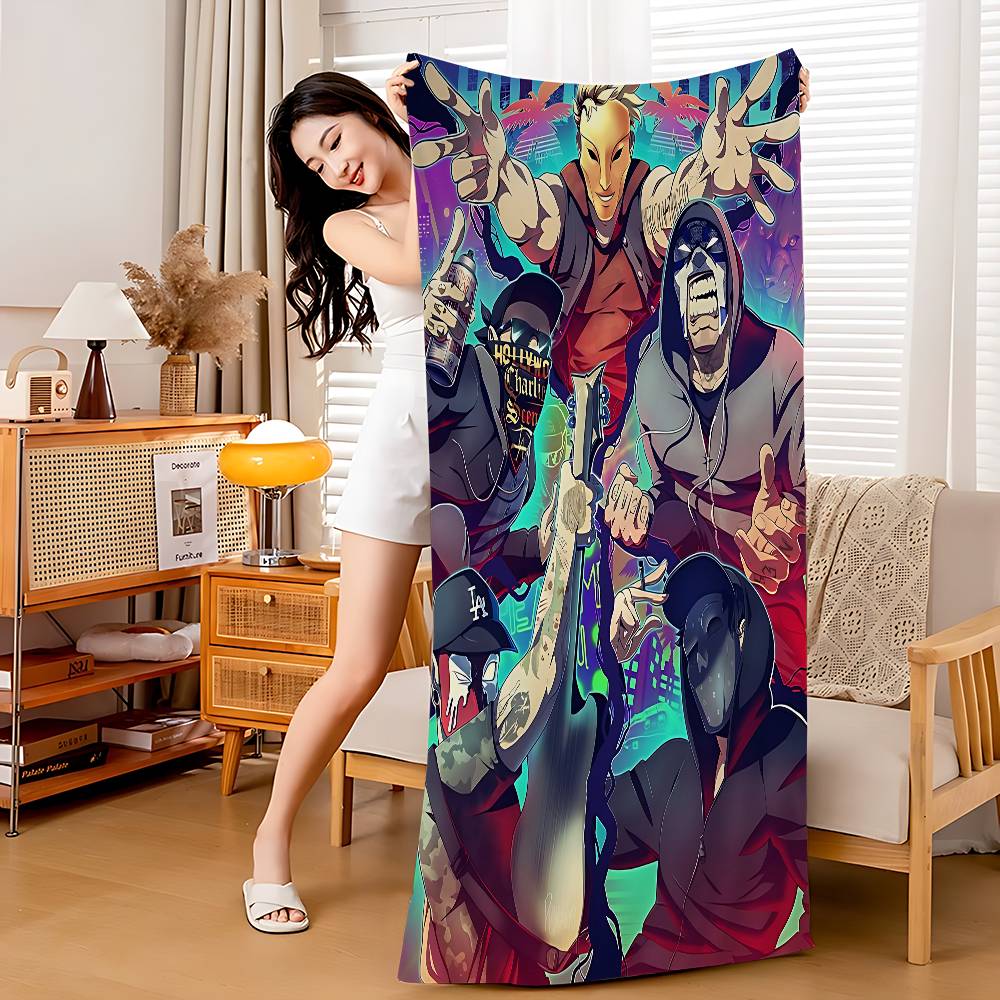H-Hollywood Undead Singer Big Microfiber Beach Towels Quick Dry Towel Sand Beach Towels Pool Towel for Travel Swim Pool Yoga