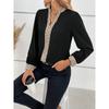 Ladies Casual Printed V-Neck Shirt Long Sleeve Top