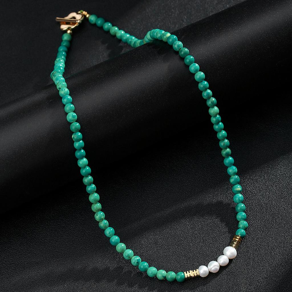 Natural stone pearl necklace, Xiaomi pearl collarbone chain, bead necklace, Bohemian style jewelry