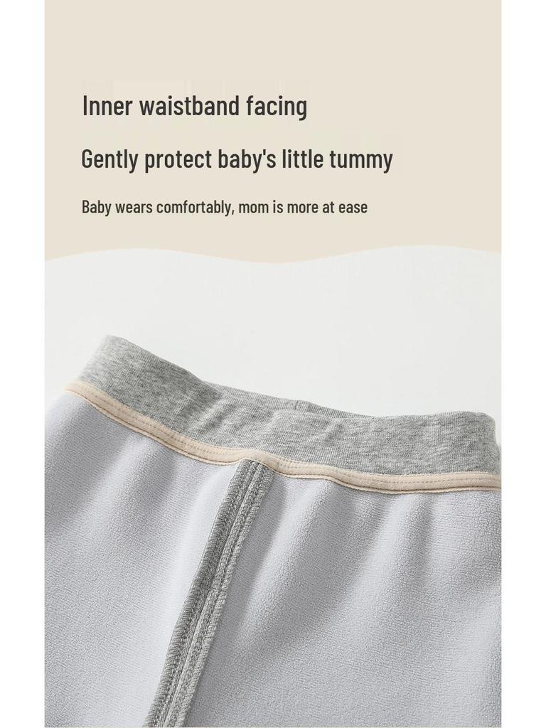 Girls' Fleece-Lined Thick Winter Leggings with Scrunch Socks - 2025 Warm Fashion Style