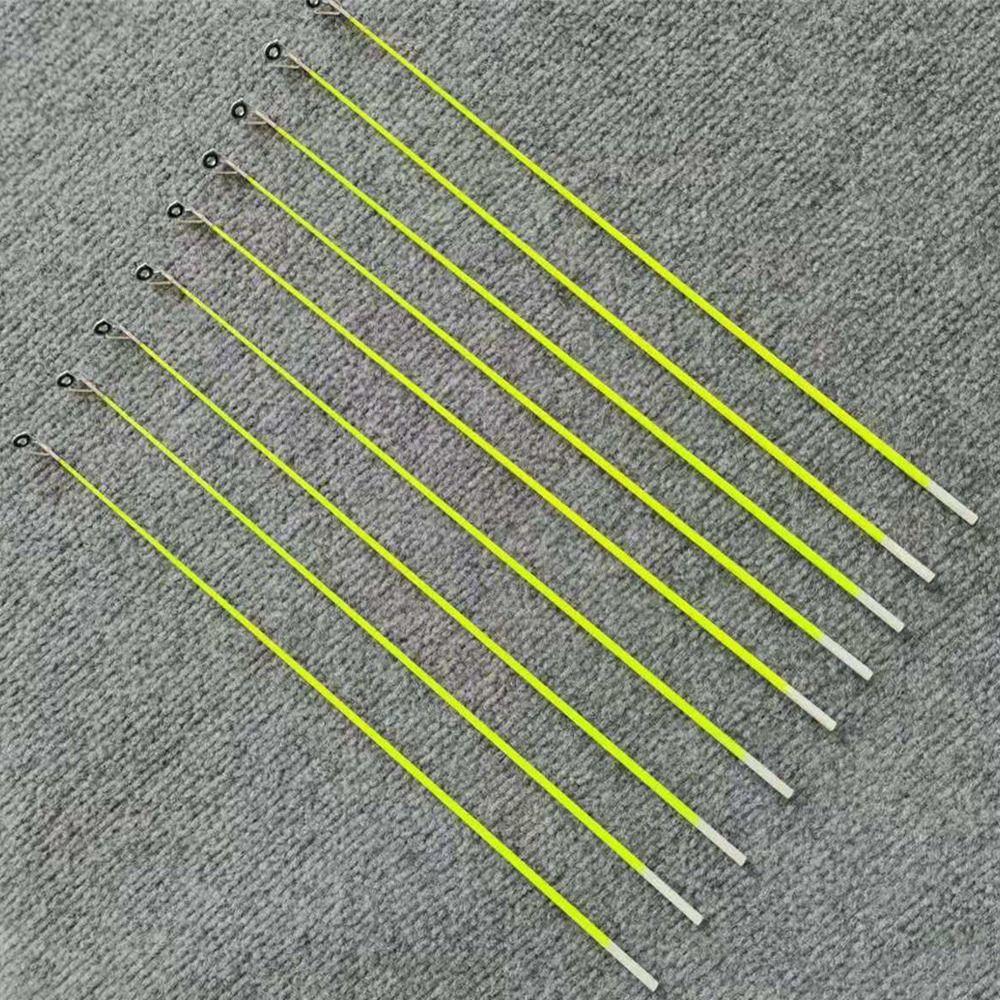 5 Stück 40cm Boots-/Floßrutenspitze Ersatzspitze Fiberglas Reparaturteile Umbau Ersatz Angelrutenspitze mit Spitzenring