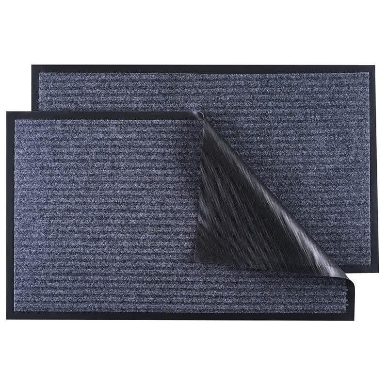 Floral Double Stripe Non-Slip Floor Mat