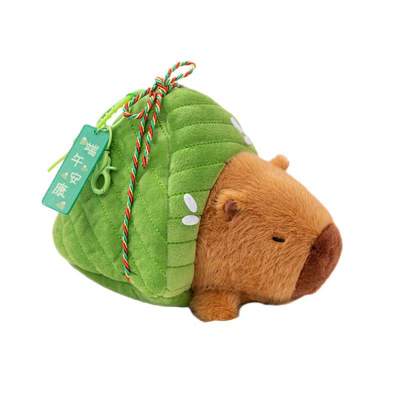 Festivals Capybara Zongzi Cartoon Keychain Stuffed Animal Doll Plush Gift Toy