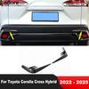 For Toyota Corolla Cross Hybrid -2024 2025 Black Car Rear Fog Light Lamp Cover Trim Tail Foglight Eyebrow Trims Accessories