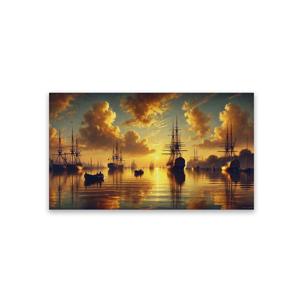 Vintage Large Size Painting Shipwreck Art Ocean Storm Shipwreck Art Print Poster Living Room Wall Canvas Painting Gallery Decor