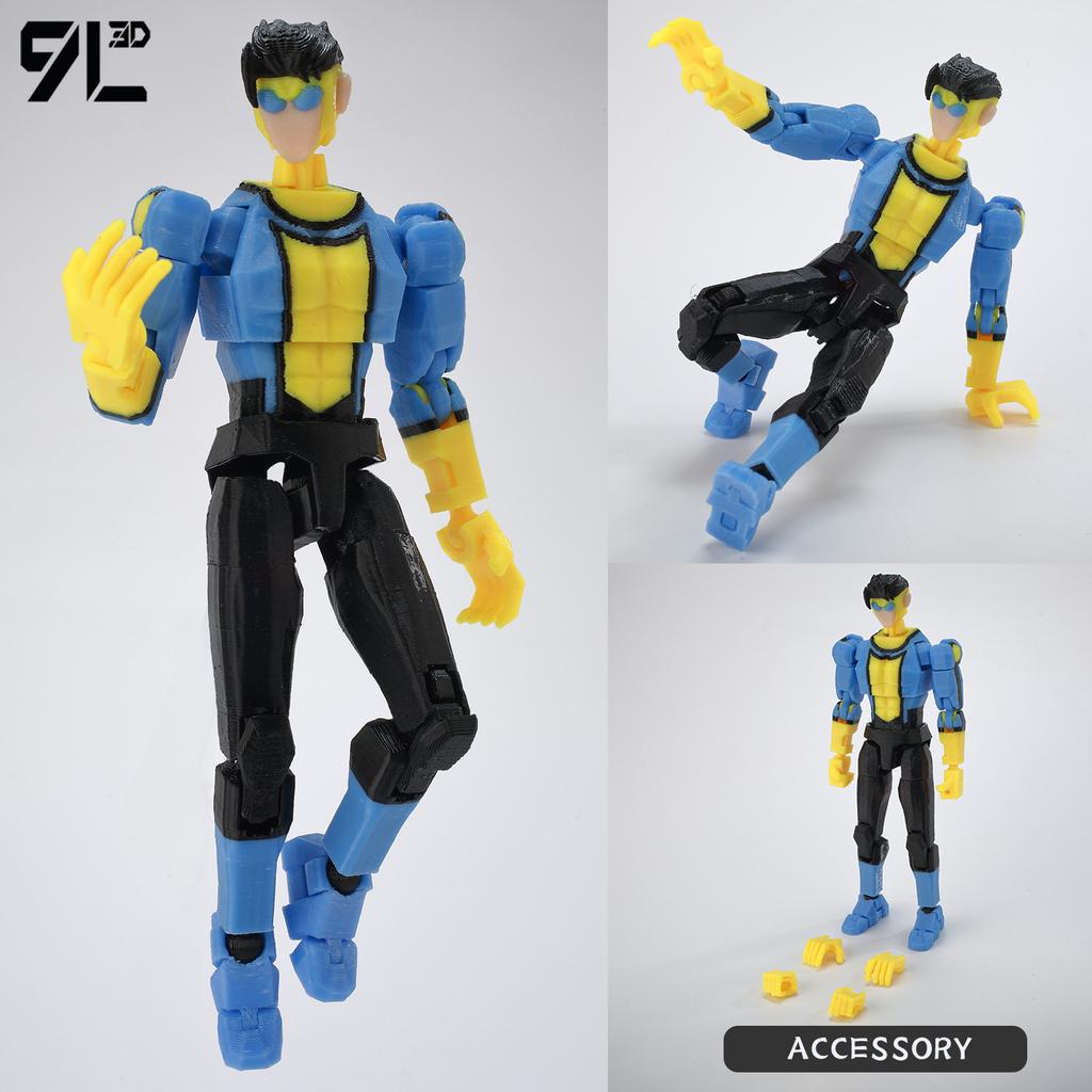 9L3D Printed NEWInvincibles Tech Jacker Titan13 Lucky13 Action Figure Dummy13 Motorcycle Multi-Jointed Collectible Model Toy T13