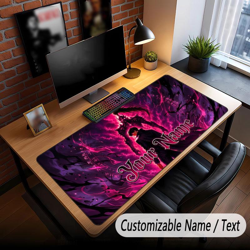 Custom Name Extended Mouse Pad,Solo Leveling Gaming Desk Mat For Home Office Desktop Decor