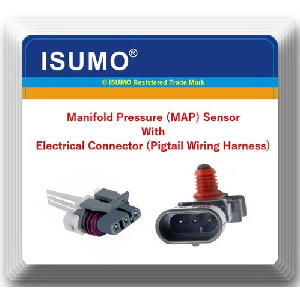 Manifold Pressure Sensor MAP Sensor W/Connector Fits:Harley Davidson Motorcycles