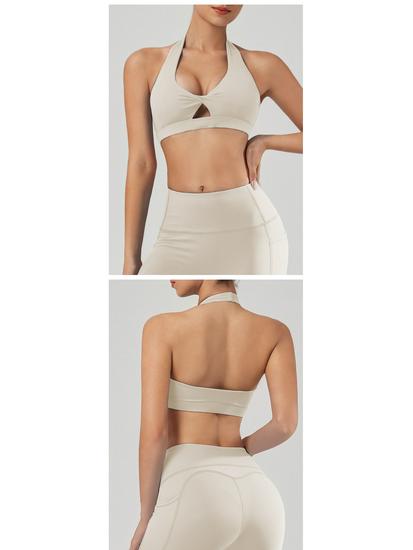 Europäischer & Amerikanischer Neckholder Sport-BH - Rückenfreies Yoga-Top für Damen