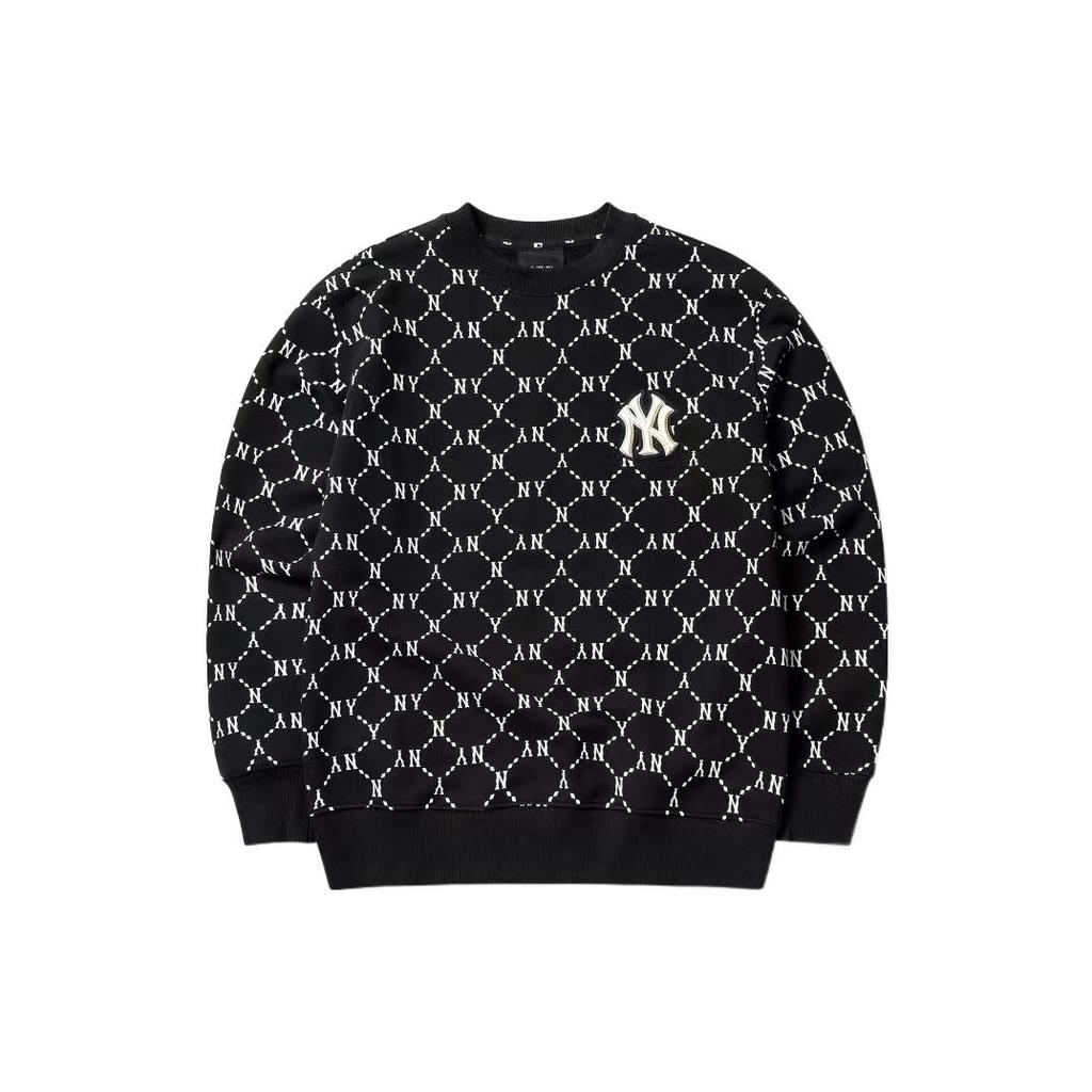 New MLB Old Flower Sweatshirts Unisex Black 3AMTM0314-50BKS