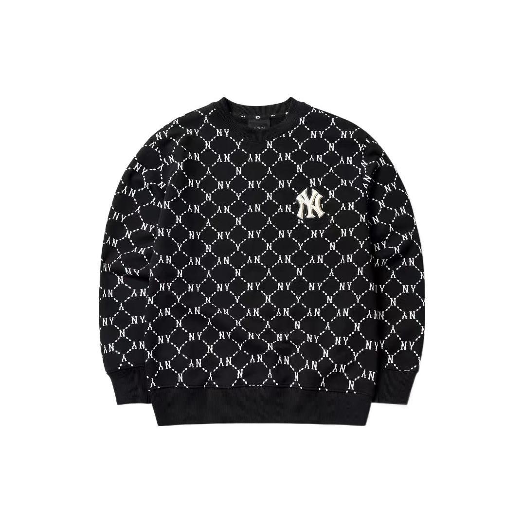 

New MLB Old Flower Sweatshirts Unisex Black 3AMTM0314-50BKS XS