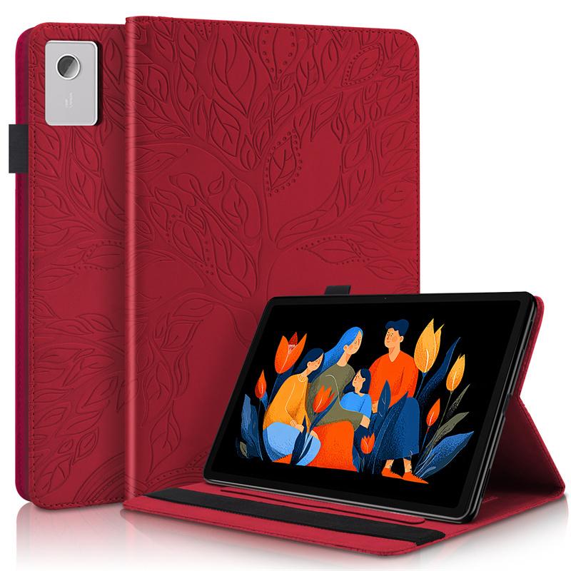 Tablet Funda For Lenovo Idea Tab Plus 12.1 2025 Case Tb361fu Emboss Tree Flip Wallet Stand Cover For Xiaoxin Pad 12.1 Tb365fc Case