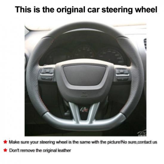 DIY Car Steering Wheel Cover For Seat Leon Alhambra Toledo 2009 2010 2011 2012