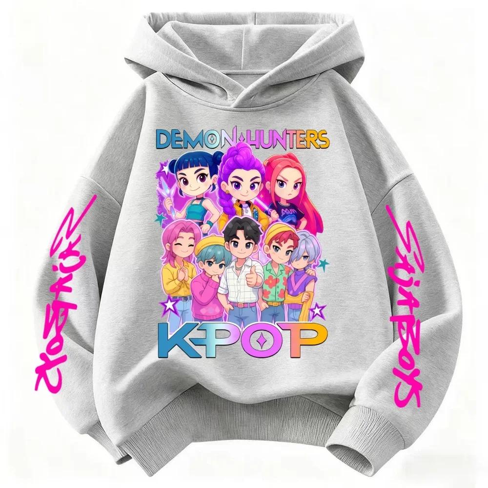 Children's Hoodie KPop Demon Hunter Blouse Girls Hoodie Casual All-match Style Hooded Sweatshirt