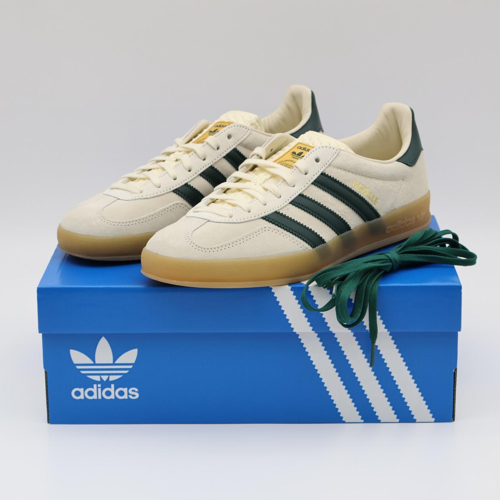 IH7502 adidas Originals Gazelle Indoor Кремово-белый Колледж-зеленый Резина (Мужской) 4.5