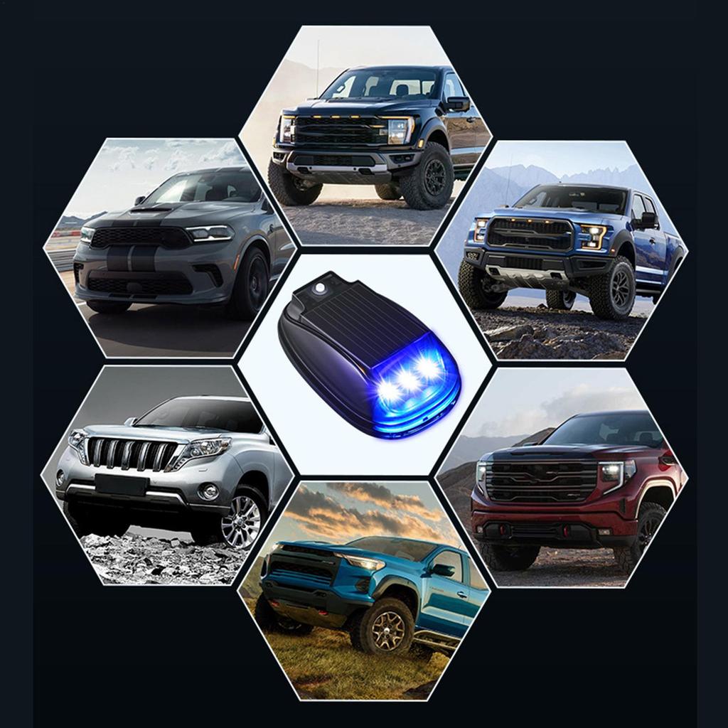 Wireless Cab Lights For Truck No Drill Cab Lights Smart Sensing Waterproof Lighting Pack Of 4 Accessories For Automotive Bike