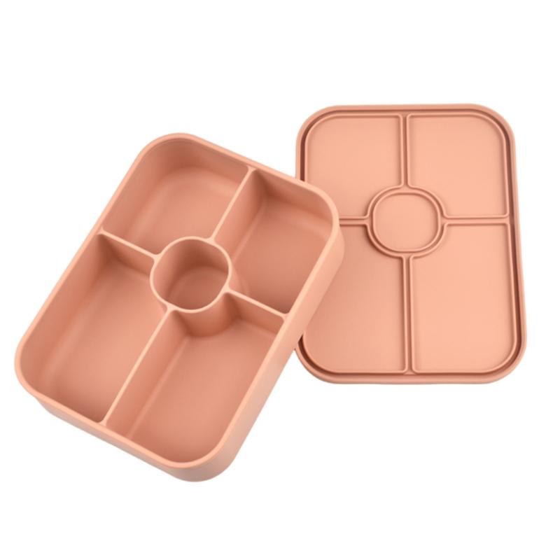 Microwaveable Food Container 5 Divided Compartments Sauce Cup Leak Proof Design For Picnics Work Lunches оранжевый