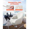 SucceBuy Boat Seat High/Low Backrest Boat Seat Captain Bucket Seat with Thickened Sponge Cushion&Waterproof PVC Leather for Ship