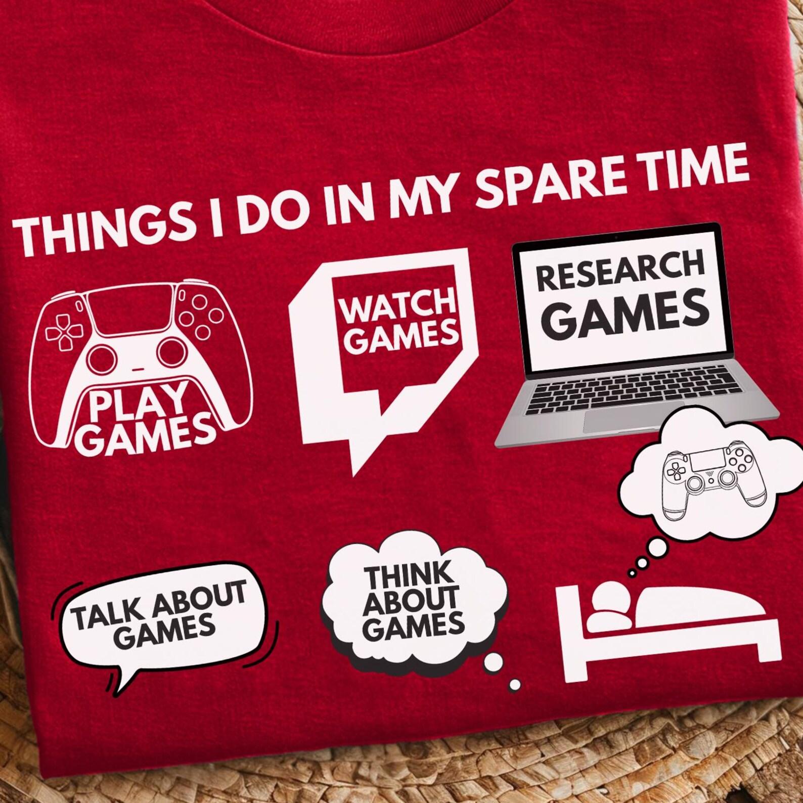 Funny Gaming T Shirt | Gaming Humor Shirt | Gamer Spare Time Tee | Video Game Lover Gift | Funny Gamer Tee for Men Women | Cotton Unisex 4XL
