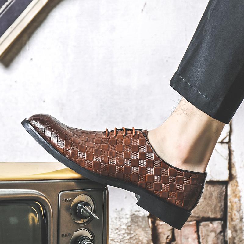 Fashion Groom's Wedding Leather Shoes Retro British Style Casual Party Outdoor Trendy Streets Black Brown Plus Size Shoes Adult Suit