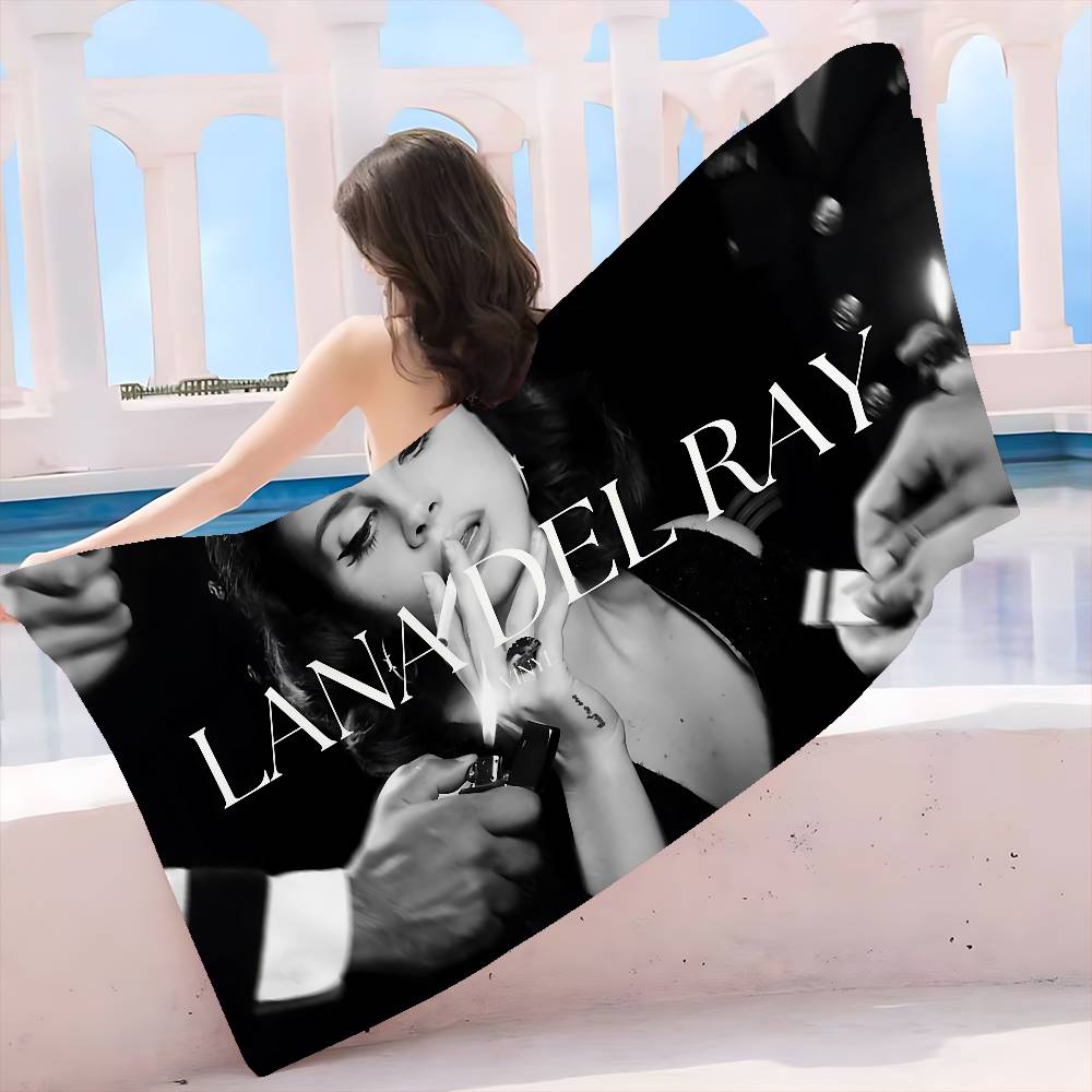 Singer L-Lana D-Del R-Rey Microfiber Beach Towel Absorbent Quick Dry Soft Yoga Swimming Resort Mountain Climbing Towel