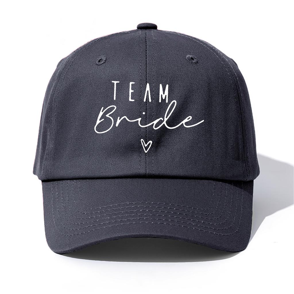 1pc Team Bride Print  Baseball Cap for Adults  Minimalist Retro Style Casual Soft Adjustable Dad Hat Perfect As Gift