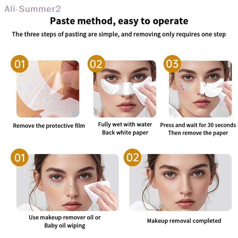 {MX} Glitter Stickers Face Eyeliner Tattoo Flash Gold Temporary Tattoos Waterproof Makeup Decals For Girls Party Music Festival