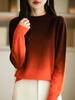 2024 Autumn/Winter Gradient Color Women's Velvet Loose Knit Pullover Sweater