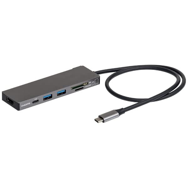 

Digio2 PD-Compatible USB Type-C Aluminum Docking Station, 50cm, Gray (UD-C01LGY)
