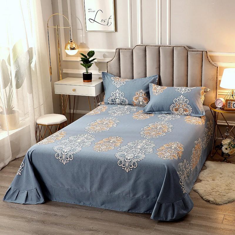 Pure Cotton Brushed Flat Sheet 1Pc High Quality Skinfriendly Fabric Bed Sheet For Double Bed No Pillowcase