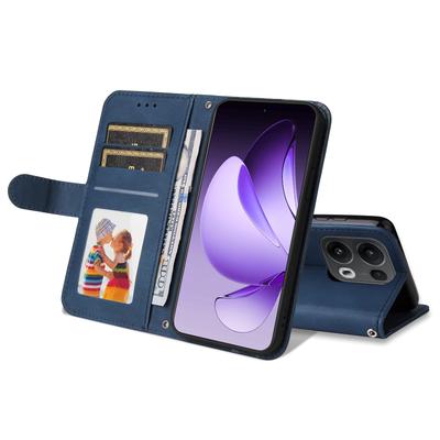 For Oppo Reno14 Pro 5G (China)/Oppo Reno13 Pro 5G/Oppo Reno14 Pro 5G (Global) Leather Wallet Cases Skin Touch Phone Cover Stand with Strap