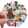 50 Cartoon Ins Style Milk Cookies Doodle Stickers Decorative Suitcase Water Cup Guitar Waterproof DIY