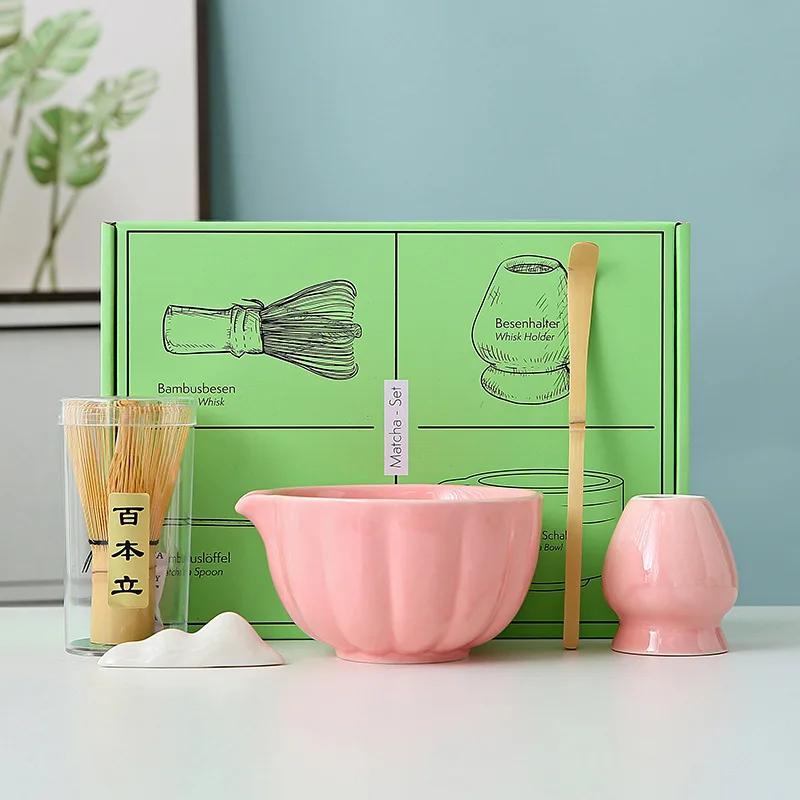5-piece Set Japanese Matcha Blender Set Bamboo Whisk Teaspoon Brush Teaspoon Kiln Tea Tool Sets Indoor Drinking Tea Brewing