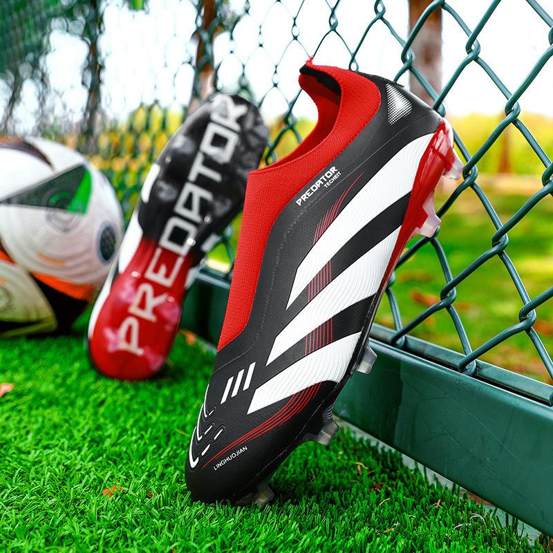 Soccer Shoes Men'S World Cup Flying Weaving Grass Training Seamless Low Top Spike Shredded Sneakers