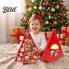 Cardboard Christmas Ornament Box Tree Advent Calendar Box, DIY Surprising Shaped Paper Hole Punch Multi Compartment Gift Fillable Countdown for Candy