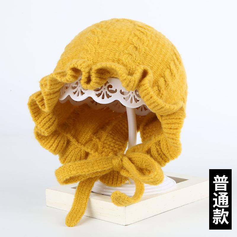 

Детская шапочка-полукорона принцессы с оборками осенне-зимняя хлопковая для девочек 0-1 года, вязаная шапка-пуловер, детская фетальная шапочка One Size Elastic