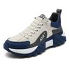 Thick Sole Mens Sneakers Fashion Man Shoe Versatile Vulcanized Shoe Lace Up Outdoor Running Shoes Anti-slip Zapatillas De Hombre