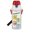 Skater Clear Plastic Water 23 with Graduated Markings for Hydration Management Kids' Bottle, 480ml, Pokémon Design, (PSB5TRC-A)