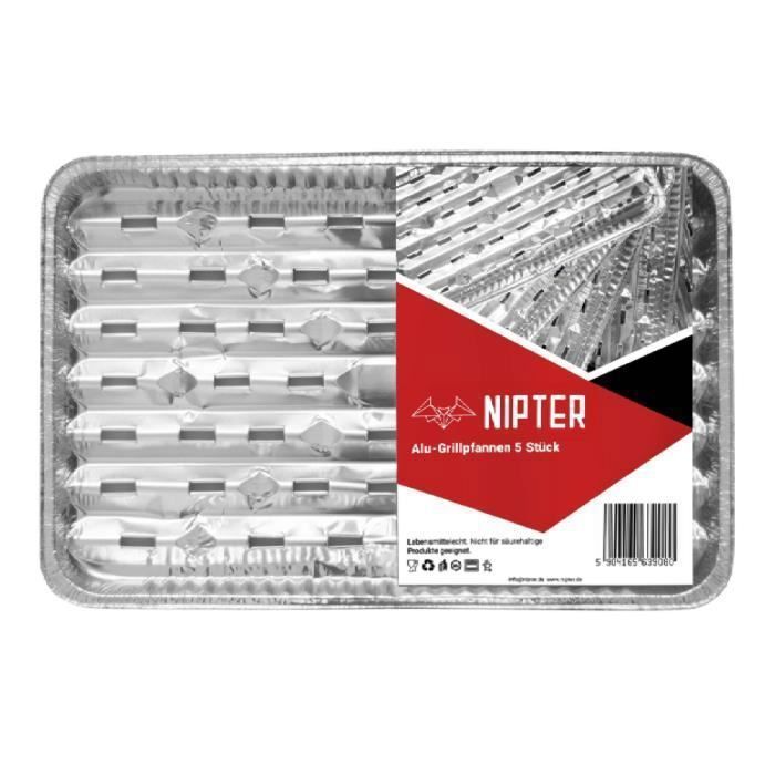 

Plaque cuisson barbecue - Nipter - Rectangle - Aluminium - Lot de 25 - 34,1 x 22,9 cm