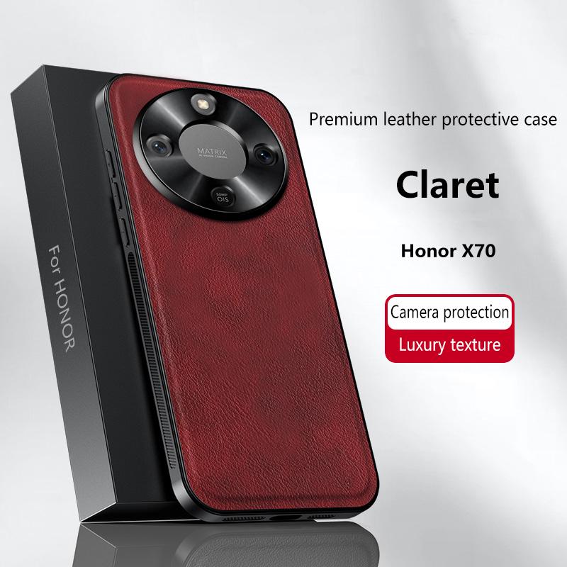 

Для Honor X70 Чехол Магнитный Элегантный Кожаный Износостойкий Объектив Полностью Закрытый Нескользящий Захват Защита Края Рамка Honor X70