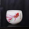 Suet jade porcelain master cup like a duck to water Dehua high-end ceramic teacup large single cup tea cup tea bowl