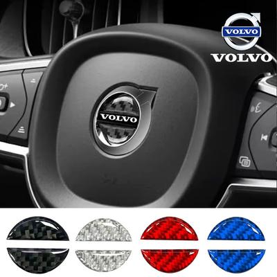 Carbon Fiber Steering Wheel Sticker Car Badge Sticker For XC90 XC60 XC40 S60 V90 S40 V40 C40 V60 EX90 S80L Volvo Stickers