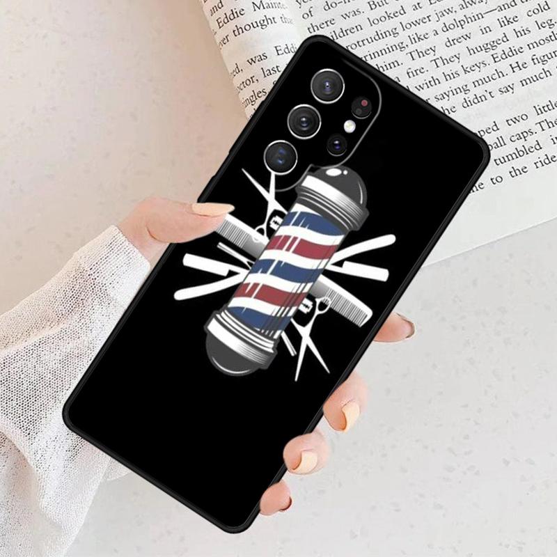 Barber Shop Hair Stylist tools Phone Case For Samsung Galaxy S25 S23 S30 S8 S21 S20 FE S24 S22 Note 10 20 Plus lite Ultra