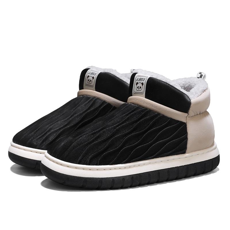 

Мужские зимние ботинки для осени и зимы, новый стиль с плюшевой подкладкой, утолщенные для тепла зимой, мягкая подошва, нескользящие Co 38