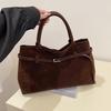 Autumn and Winter Retro Matte Leather Portable Tote Bag Women's 2026 New Large-capacity Commuter Shoulder Bag Underarm Bag