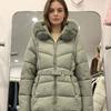 Winter thickened slim-fitting cotton-padded clothes, new fashion fur collar down cotton-padded jacket, women's cotton-padded clothes to keep warm