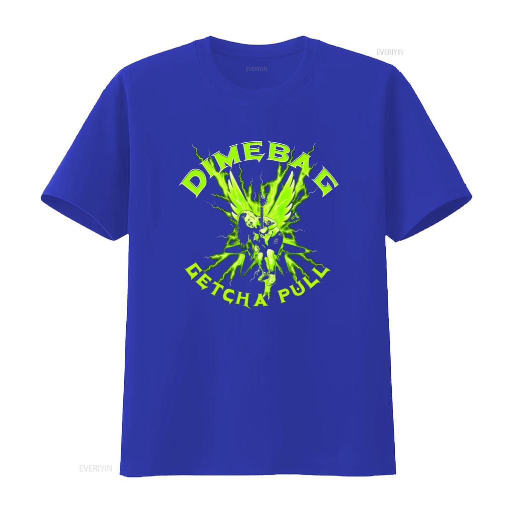 Seltenes Dimebag Darrell Getcha Pull Green Lightning Gitarrist T-Shirt Volle Größe S 5XL BC821 Langs Vintage Gewaschen Atmungsaktiv