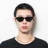 [MODERN CLASSIC] Modern Classic Mira Cat-Eye Slim Sunglasses, UV Protection, Unisex, Modakura (Black), UV400 Polarized Lenses, Sabae Design Brand